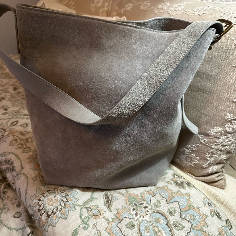 Margot suede tote bag